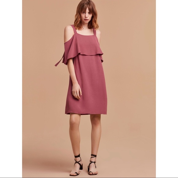 Aritzia Wilfred Ellipse cold shoulder dress - Picture 1 of 5